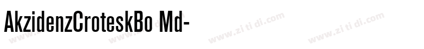 AkzidenzCroteskBo Md字体转换